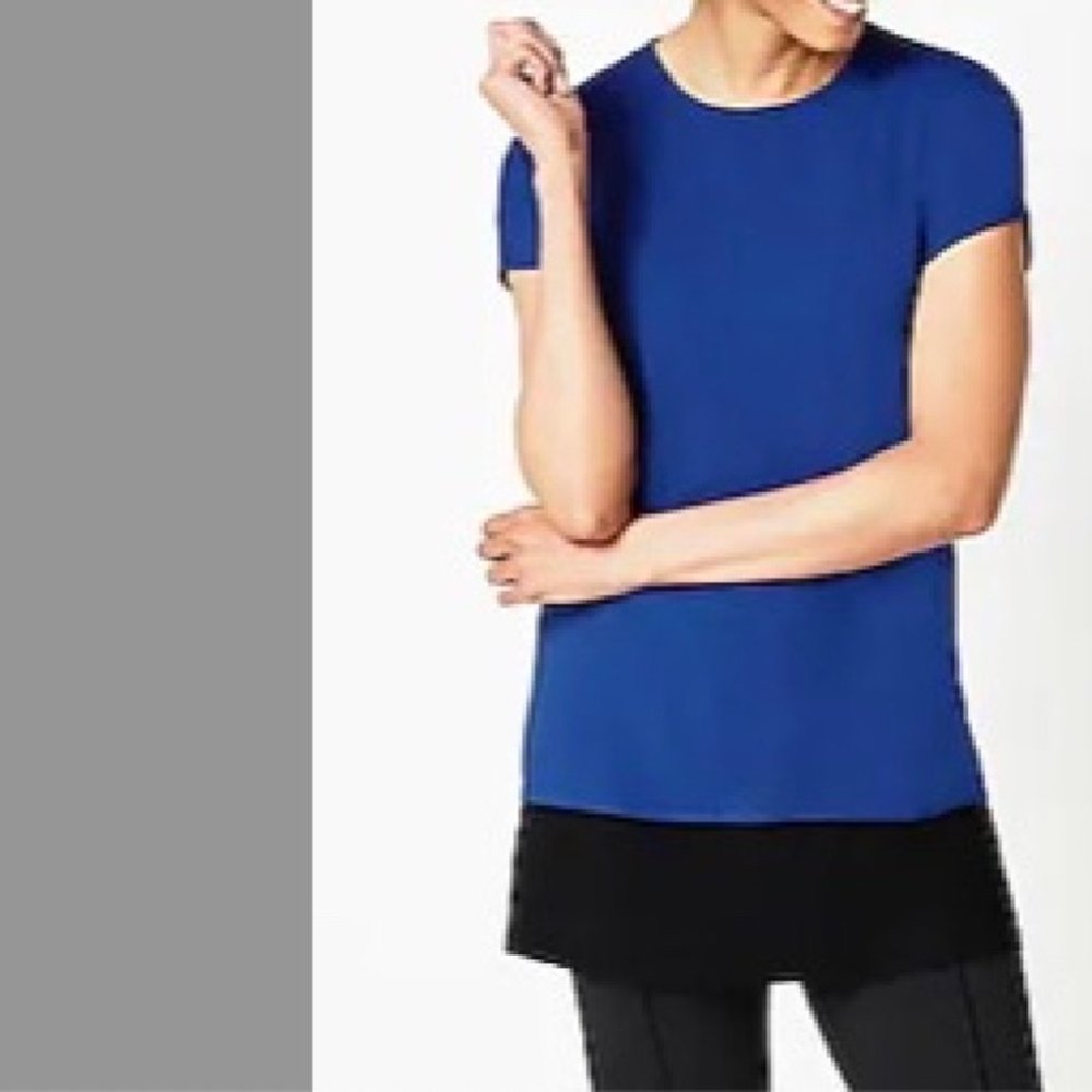 NEW WITH TAGS black & blue J.Jill Wearever Color-Blocked Tunic, Small Petite